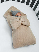 Конверт на выписку AmaroBaby Pure Love Batic вязаный утепленный 85 см ЧЗ бежевый