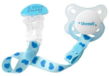 Набор Uviton I love daddy пустышка и держатель 0-6 мес 0193/01