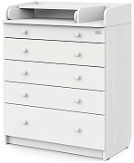 Детский пеленальный комод Атон М MAKS ЛДСП 80/5 с органайзером ясень тронхейм-белый