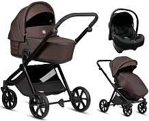 Детская коляска Tutis Mio 3 Plus Essential New 3 в 1 с автокреслом Elo Lux EduSky Black 1622024 Coffee Brown