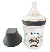 Детская бутылочка Uviton с широким горлышком 125 мл 0116 серый