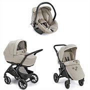 Детская коляска 3 в 1 CAM Dinamico UP Smart 989 бежевый с аппликацией