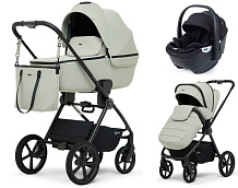 Детская коляска Rant Teo Soft 3 в 1 с автокреслом Aster Zero Black Sage