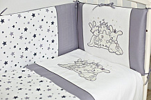 Комплект постельного белья Lappetti Звездочет 3 предмета серый