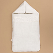 Набор муслиновых изделий Lappetti На выписку конверт,слип,чепчик ЧЗ 10 молочный