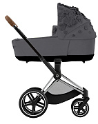 Коляска для новорожденных Cybex Priam IV Chrome Brown Simply Flowers Grey (Dream Grey)