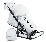 Детские санки-коляска Pikate Премьер белый