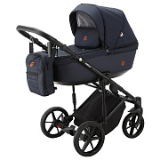 Детская коляска Adamex Amelia 3 в 1 AM242-TIP (Т.СИН.ТК.+Т.СИН.КОЖА)