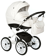 Детская коляска Indigo Special Plus 2 в 1 Is01 белая кожа