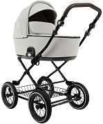 Детская коляска люлька Roan Bass Next Classic d12 2.0 1 в 1 BNC/74/1 Marzipan/Black/руч.Cappuccino