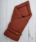 Конверт вязаный утепленный Lappetti Хьюге терракотовый