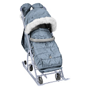 Детские санки-коляска Nika Наши Детки 7-5SК НД7-5SК/СР серый