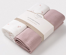 Пелёнки Perina однотонные муслин 130х110 см 2 шт. Лето розовое/Мокко