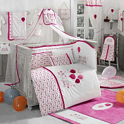 Комплект в кроватку Kidboo Happy Birthday 4 предмета Pink