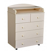 Детский пеленальный комод Антел Ульяна-3 ЛДСП 80/5 слоновая кость