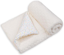 Детский плед плюшевый Сонный Гномик Буль-буль молочный