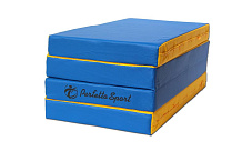 Детский мат Perfetto Sport № 5 (100х200х10 см) складной 3 сложения сине/жёлтый