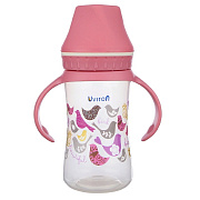 Детская бутылочка Uviton с широким горлышком 250 мл 0117 розовый