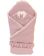 Набор муслиновых изделий Lappetti Плед-конверт,Кокон ЧЗ 2 пудра