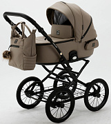 Детская коляска Adamex Porto Retro Deluxe 2 в 1 PO-SA09 (Т.БЕЖ.КОЖА)