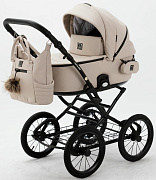 Детская коляска Adamex Porto Retro Deluxe 2 в 1 PO-SA07 (СВ.БЕЖ.КОЖА)