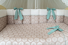 Комплект в кроватку Lappetti Ривьера для прямоугольной кроватки 6 предметов розовый