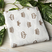 Простыня AmaroBaby на резинке бязь 125х75 см короны кофе