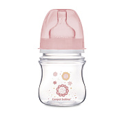 Бутылочка для кормления Canpol Babies Newborn Baby c широким горлом 120 мл, 0+ 35/216 розовый
