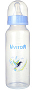 Бутылочка Uviton стандартное горлышко 250 мл 0115 голубой
