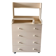 Детский пеленальный комод Антел Ульяна-1 ЛДСП 80/4 с надстройкой слоновая кость