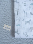 Набор пеленок Lappetti Африка из муслина 2 шт. ЧЗ НП03/5 серый