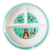 Детская тарелочка Uviton секционная 0200 мятный