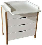 Детский пеленальный комод Антел Solnyshko 12 ЛДСП 800/4 белый/бук