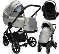 Детская коляска Noordi Fjordi V2 3 в 1 с автокреслом Terra Black 1462814 Grey