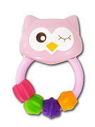 Погремушка Uviton Совенок Fill розовый