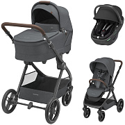Коляска детская Maxi-Cosi Oxford Plus 3 в 1 с автокреслом Coral 360 Essential black 1978204110 PlusTwillic Graphite/Графит