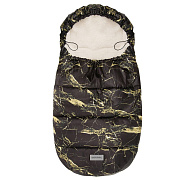 Конверт меховой AmaroBaby Snowy Baby 85 см мрамор черный