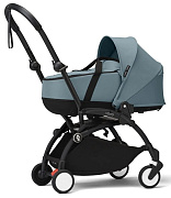 Коляска для новорожденных Stokke YOYO3 Newborn Shell 0+ рама чёрная Black Aqua