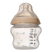 Бутылочка для кормления Uviton premium широкое горлышко Тommy baby 150 мл 0646/01 бежевый