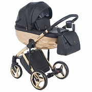 Детская коляска Adamex Chantal Star Collection 3 в 1 STAR102 черный + золото