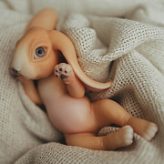 Игрушка Magic Manufactory коллекция Magic History Зайчонок 15 см персиковый