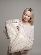 Конверт-плед НаследникЪ Выжанова Сердечки 85х85 НВ-МТ-016 натуральный