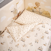 Комплект в кроватку Lappetti Письмо другу для прямоугольной кроватки 6 предметов бежевый