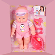 Набор Pituso Пупс с аксессуарами для кормления (в кепи) 30 см HWA1308590 Pink/Розовый