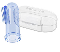 Первая зубная щеточка BabyOno в футляре 723 синий