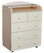 Детский пеленальный комод Антел Ульяна-6 МДФ 80/5 слоновая кость