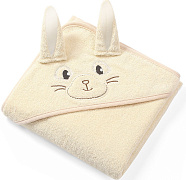 Полотенце махровое с капюшоном BabyOno Bunny Ears 100x100cm молочный