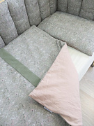 Комплект в детскую кроватку Lappetti Garden для прямоугольной кроватки 6 предметов. розовый