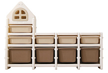 Стеллаж для игрушек UNIX Kids 9 ящиков Camel