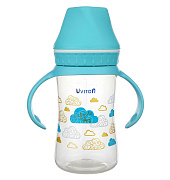 Детская бутылочка Uviton с широким горлышком 250 мл 0117 голубой